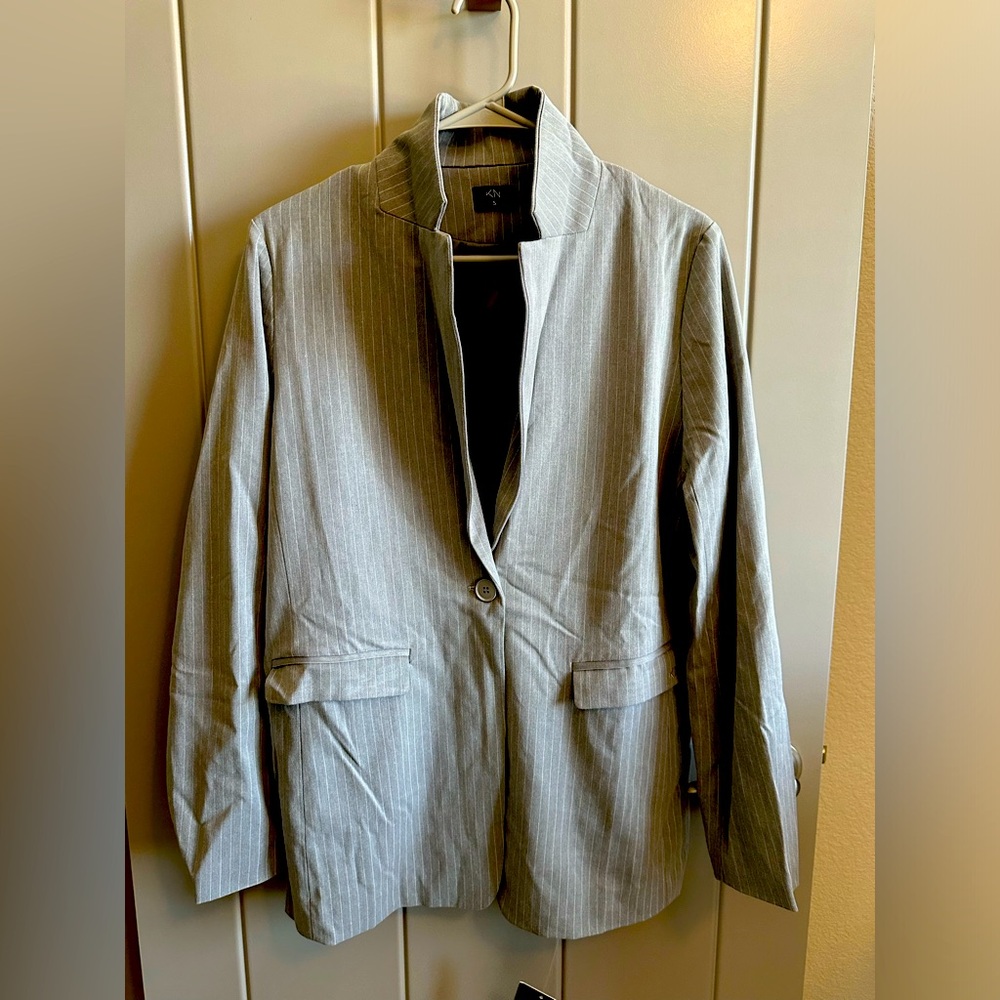 Light Gray NWT pinstripe blazer: never worn!!